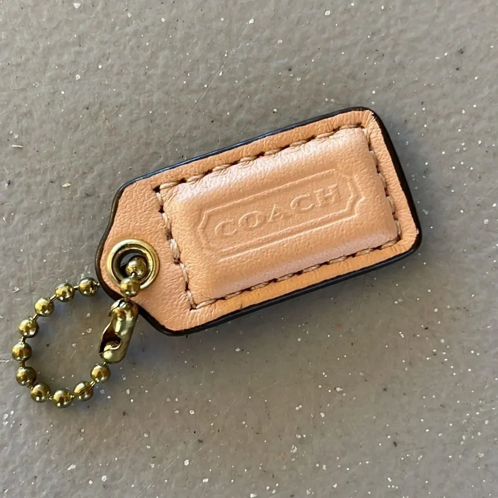 Vintage Coach Light Peach or Flesh Colored Mini Hangtag